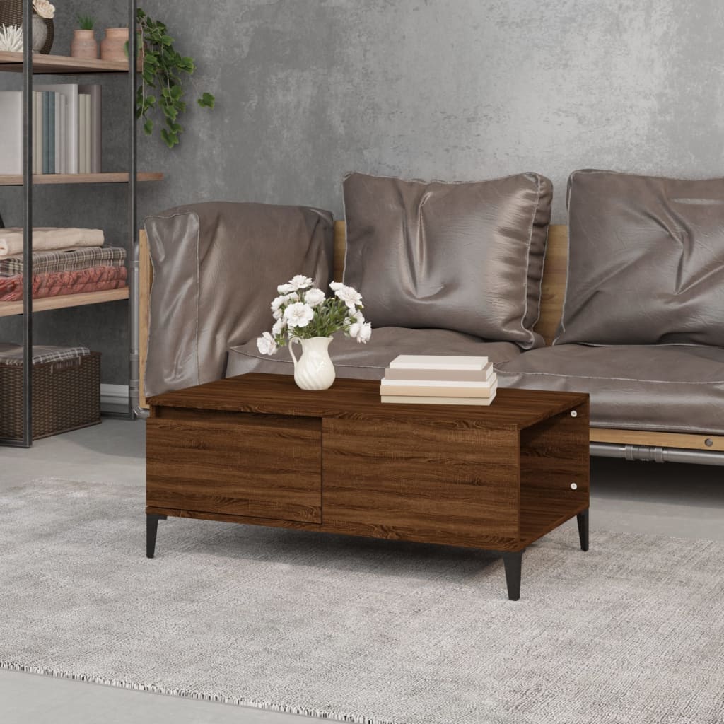 Couchtisch Braun Eichen-Optik 90x50x36,5 cm Holzwerkstoff - Pazzar.ch