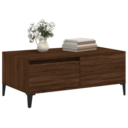 Couchtisch Braun Eichen-Optik 90x50x36,5 cm Holzwerkstoff - Pazzar.ch