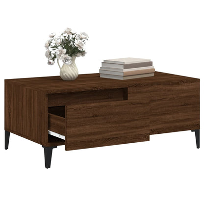 Couchtisch Braun Eichen-Optik 90x50x36,5 cm Holzwerkstoff - Pazzar.ch