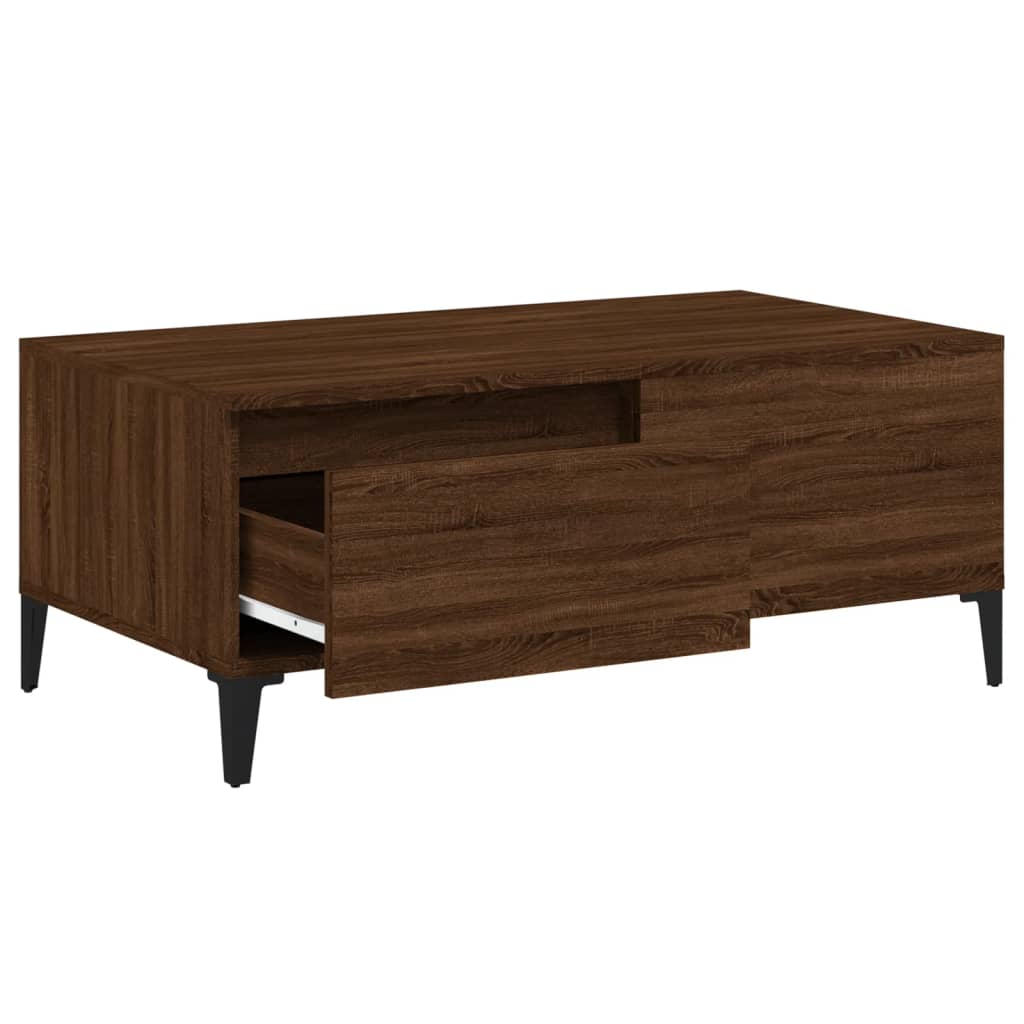 Couchtisch Braun Eichen-Optik 90x50x36,5 cm Holzwerkstoff - Pazzar.ch