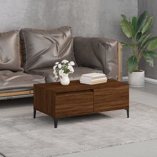 Couchtisch Braun Eichen-Optik 90x50x36,5 cm Holzwerkstoff - Pazzar.ch