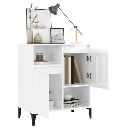Sideboard Hochglanz-Weiß 60x35x70 cm Holzwerkstoff - Pazzar.ch