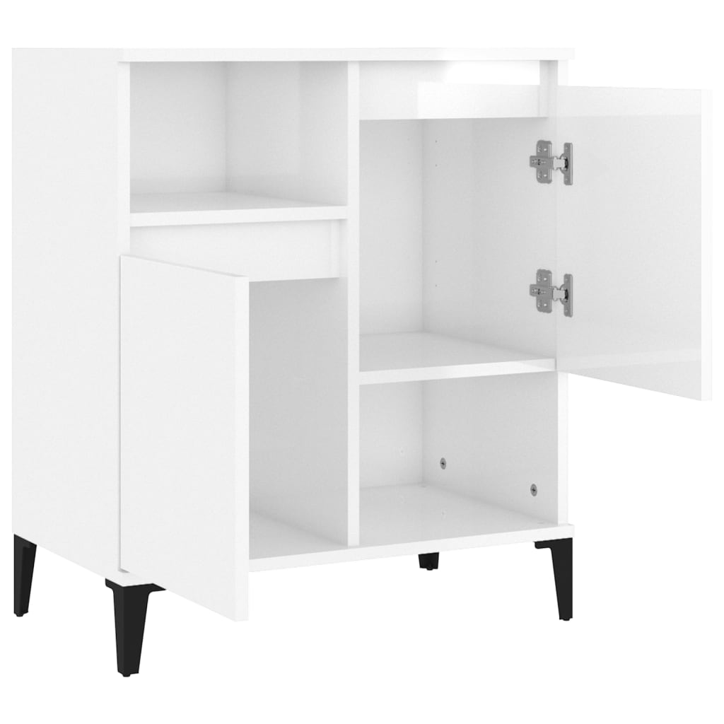 Sideboard Hochglanz-Weiß 60x35x70 cm Holzwerkstoff - Pazzar.ch