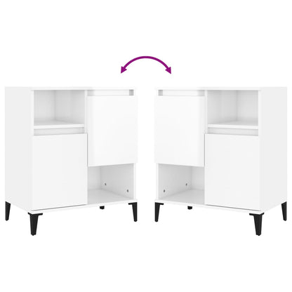 Sideboard Hochglanz-Weiß 60x35x70 cm Holzwerkstoff - Pazzar.ch