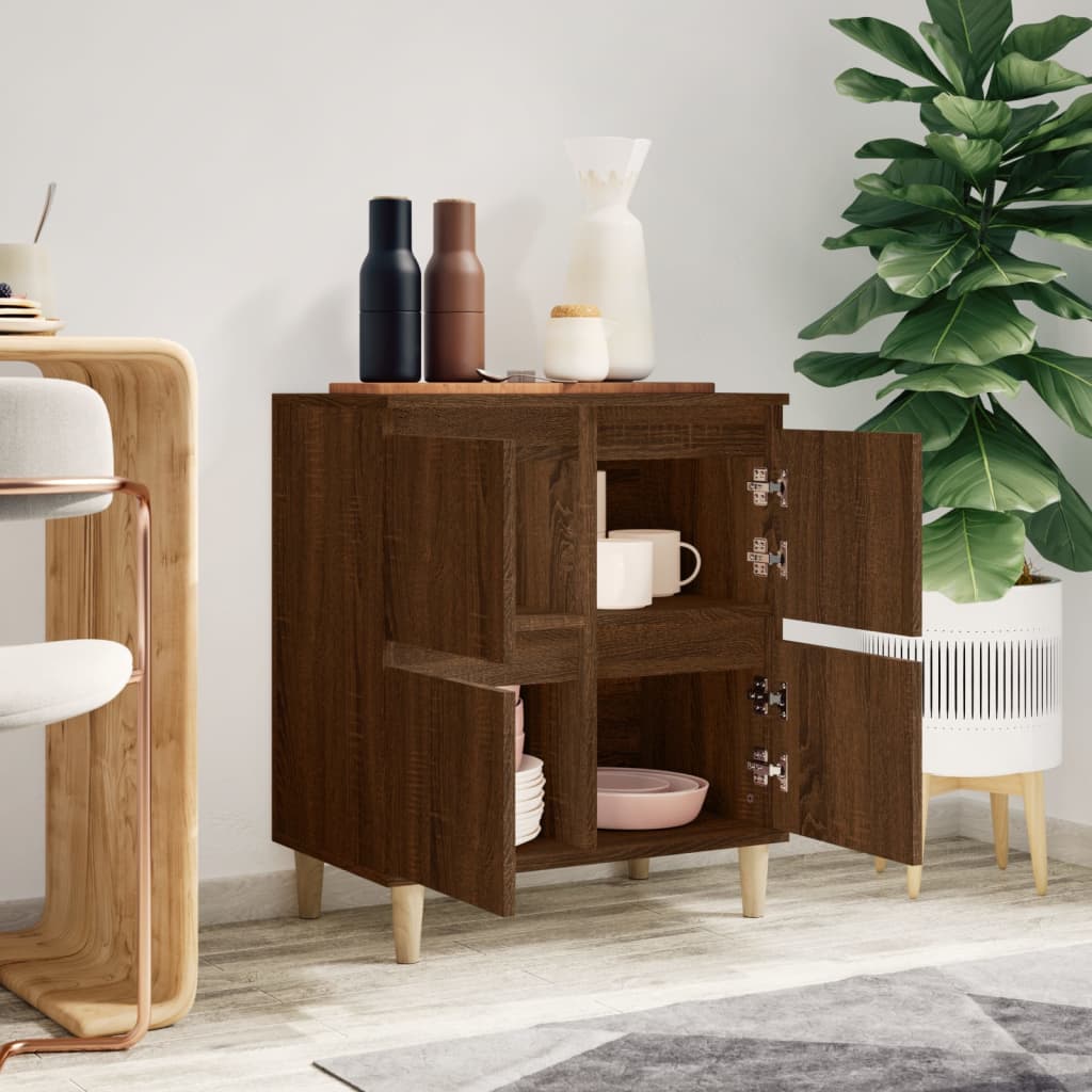 Sideboard Braun Eichen-Optik 60x35x70 cm Holzwerkstoff - Pazzar.ch