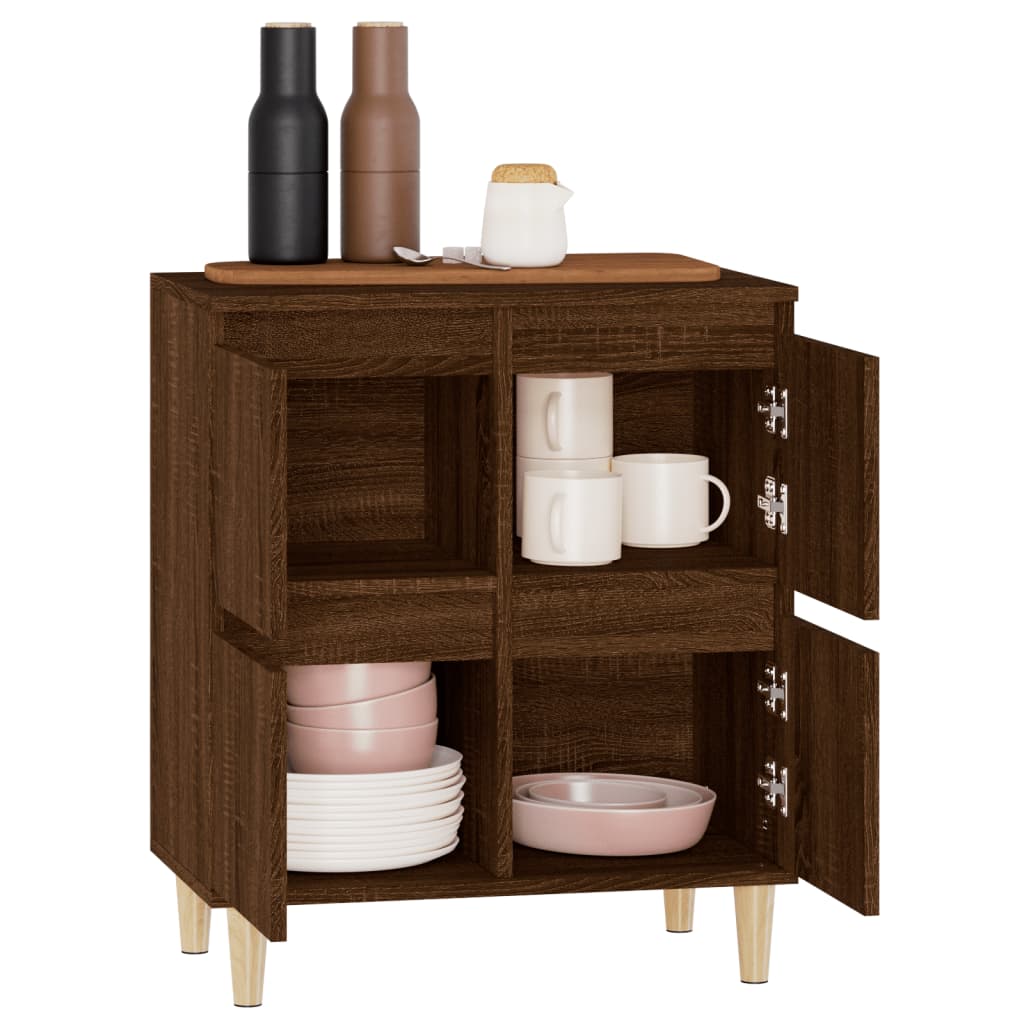 Sideboard Braun Eichen-Optik 60x35x70 cm Holzwerkstoff - Pazzar.ch