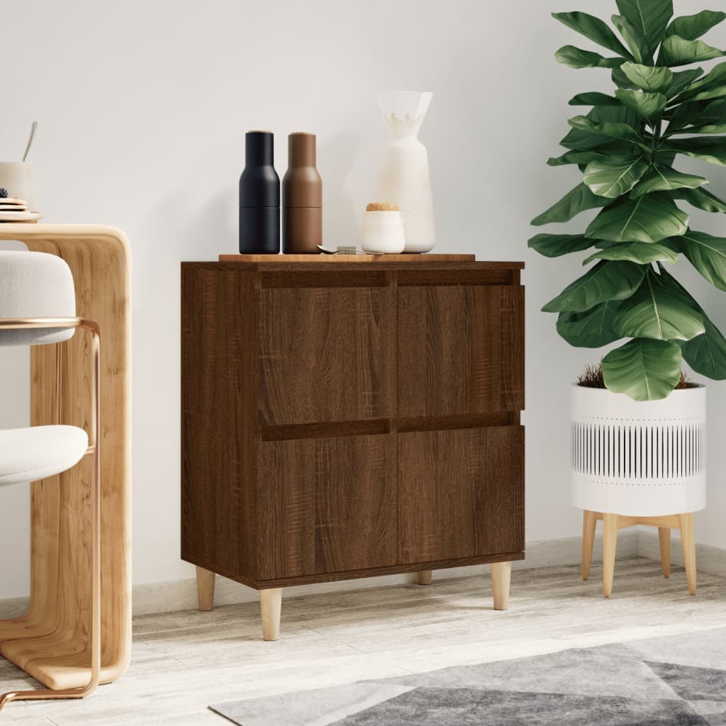 Sideboard Braun Eichen-Optik 60x35x70 cm Holzwerkstoff - Pazzar.ch