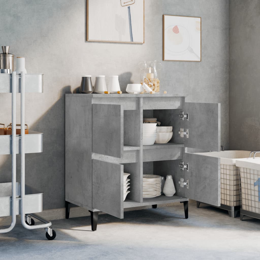 Sideboard Betongrau 60x35x70 cm Holzwerkstoff - Pazzar.ch
