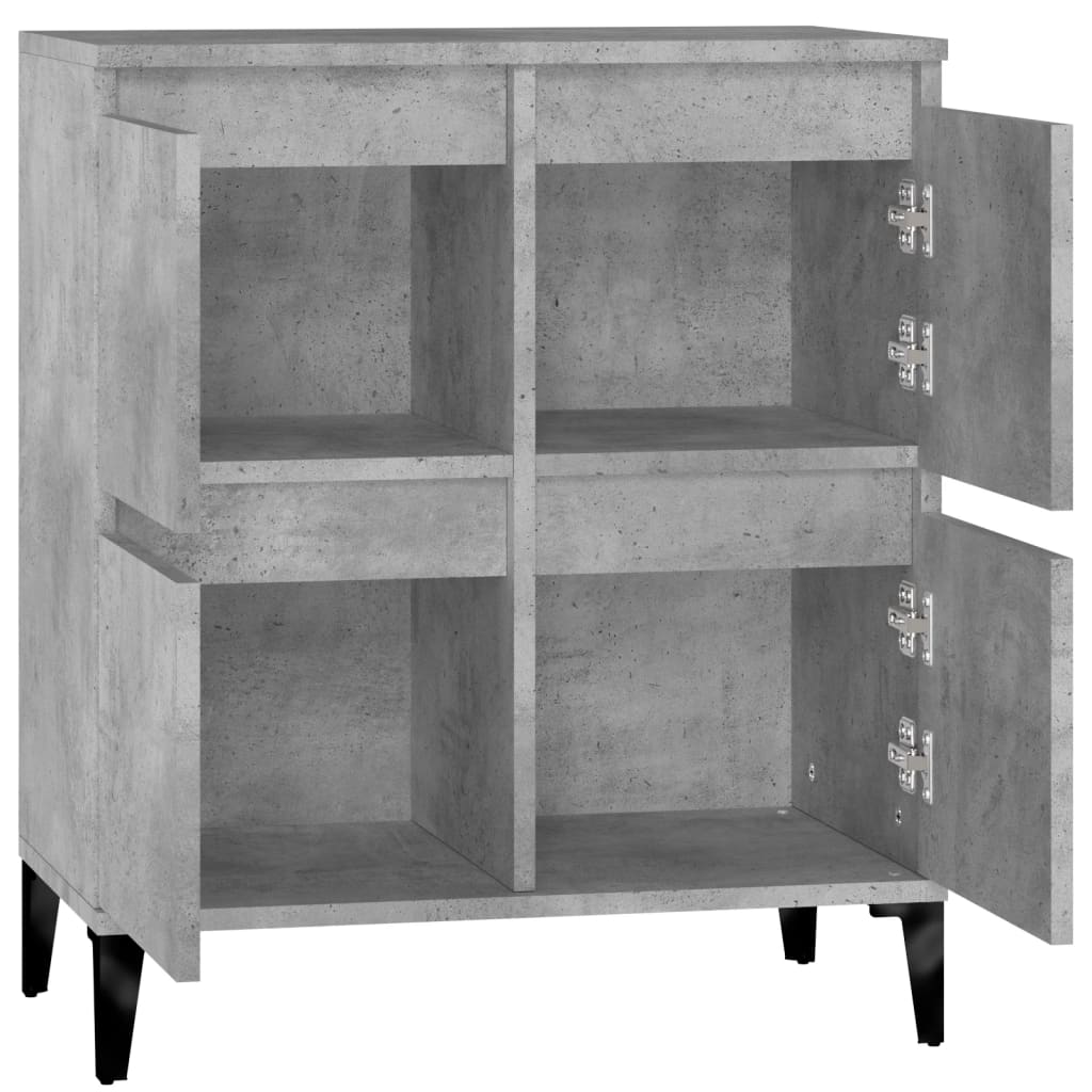 Sideboard Betongrau 60x35x70 cm Holzwerkstoff - Pazzar.ch