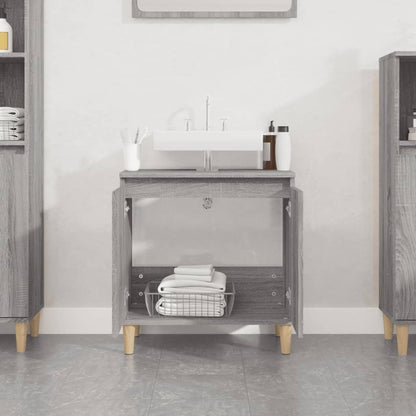 Waschbeckenunterschrank Grau Sonoma 58x33x60 cm Holzwerkstoff - Pazzar.ch