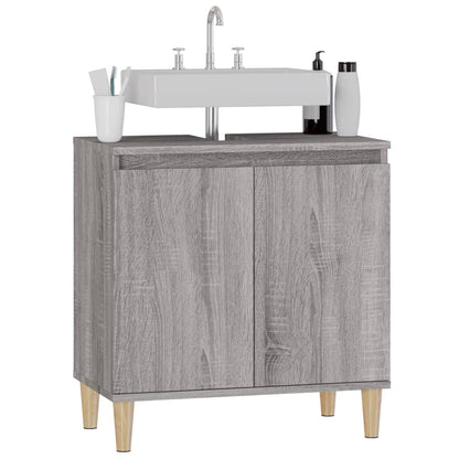 Waschbeckenunterschrank Grau Sonoma 58x33x60 cm Holzwerkstoff - Pazzar.ch