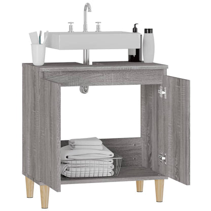 Waschbeckenunterschrank Grau Sonoma 58x33x60 cm Holzwerkstoff - Pazzar.ch