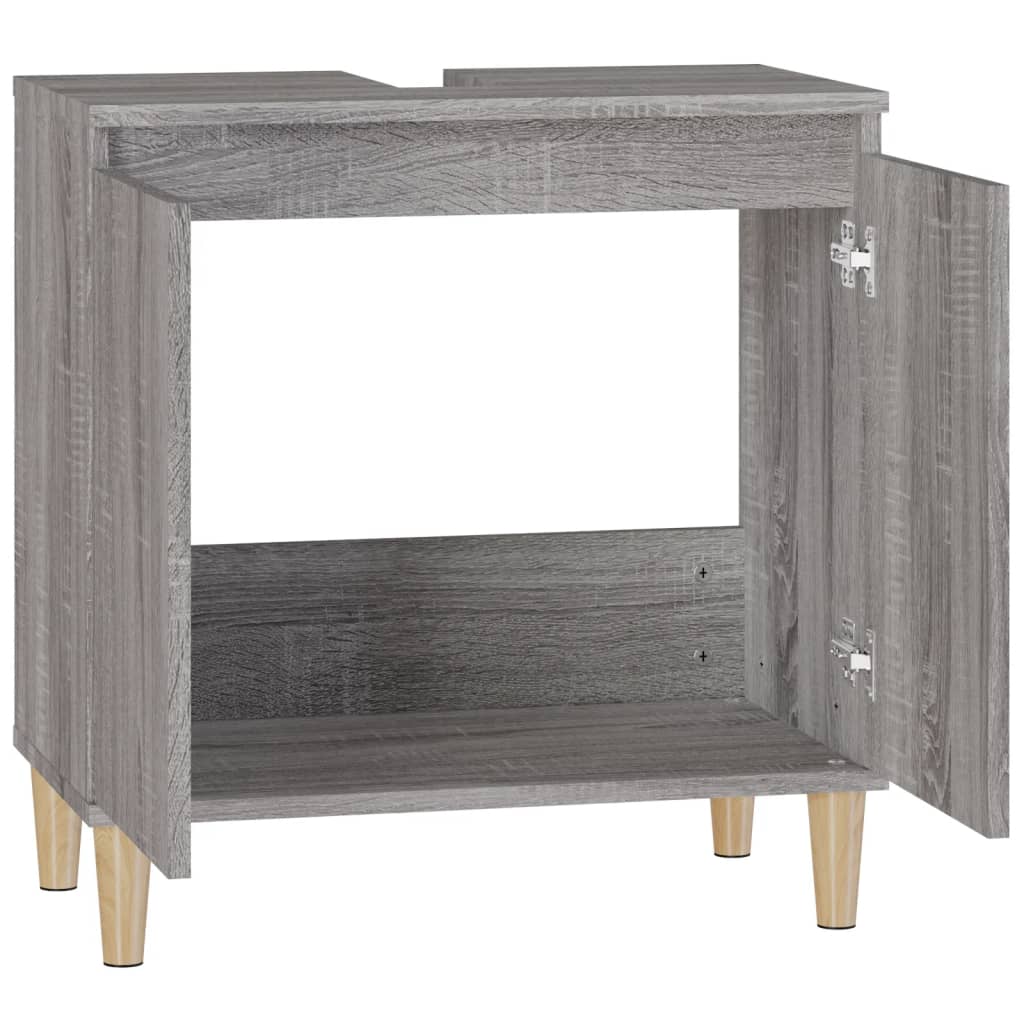 Waschbeckenunterschrank Grau Sonoma 58x33x60 cm Holzwerkstoff - Pazzar.ch