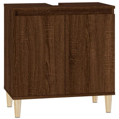 Waschbeckenunterschrank Braun Eichen-Optik 58x33x60 cm - Pazzar.ch