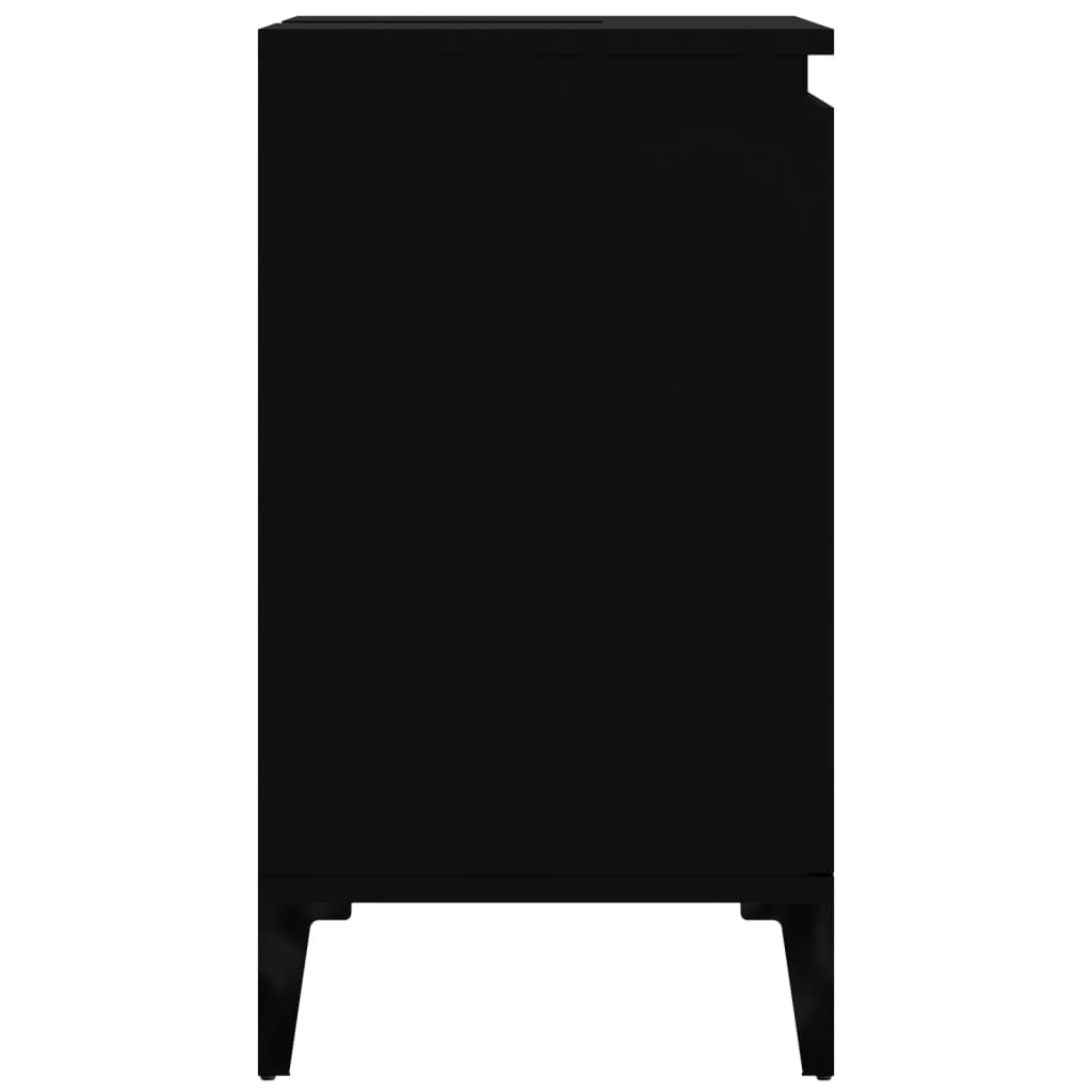 Waschbeckenunterschrank Schwarz 58x33x60 cm Holzwerkstoff - Pazzar.ch