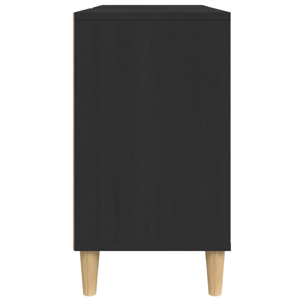 Waschbeckenunterschrank Schwarz 80x33x60 cm Holzwerkstoff - Pazzar.ch