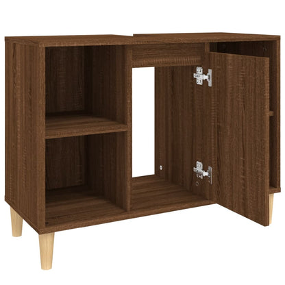 Waschbeckenunterschrank Braun Eichen-Optik 80x33x60 cm - Pazzar.ch