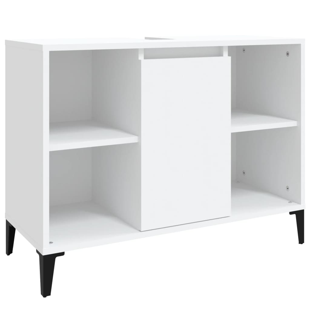 Waschbeckenunterschrank Weiß 80x33x60 cm Holzwerkstoff - Pazzar.ch