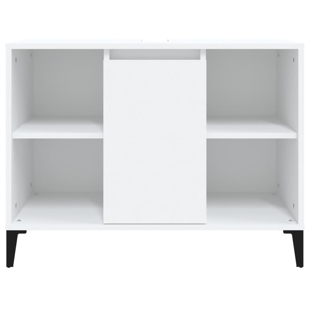 Waschbeckenunterschrank Weiß 80x33x60 cm Holzwerkstoff - Pazzar.ch