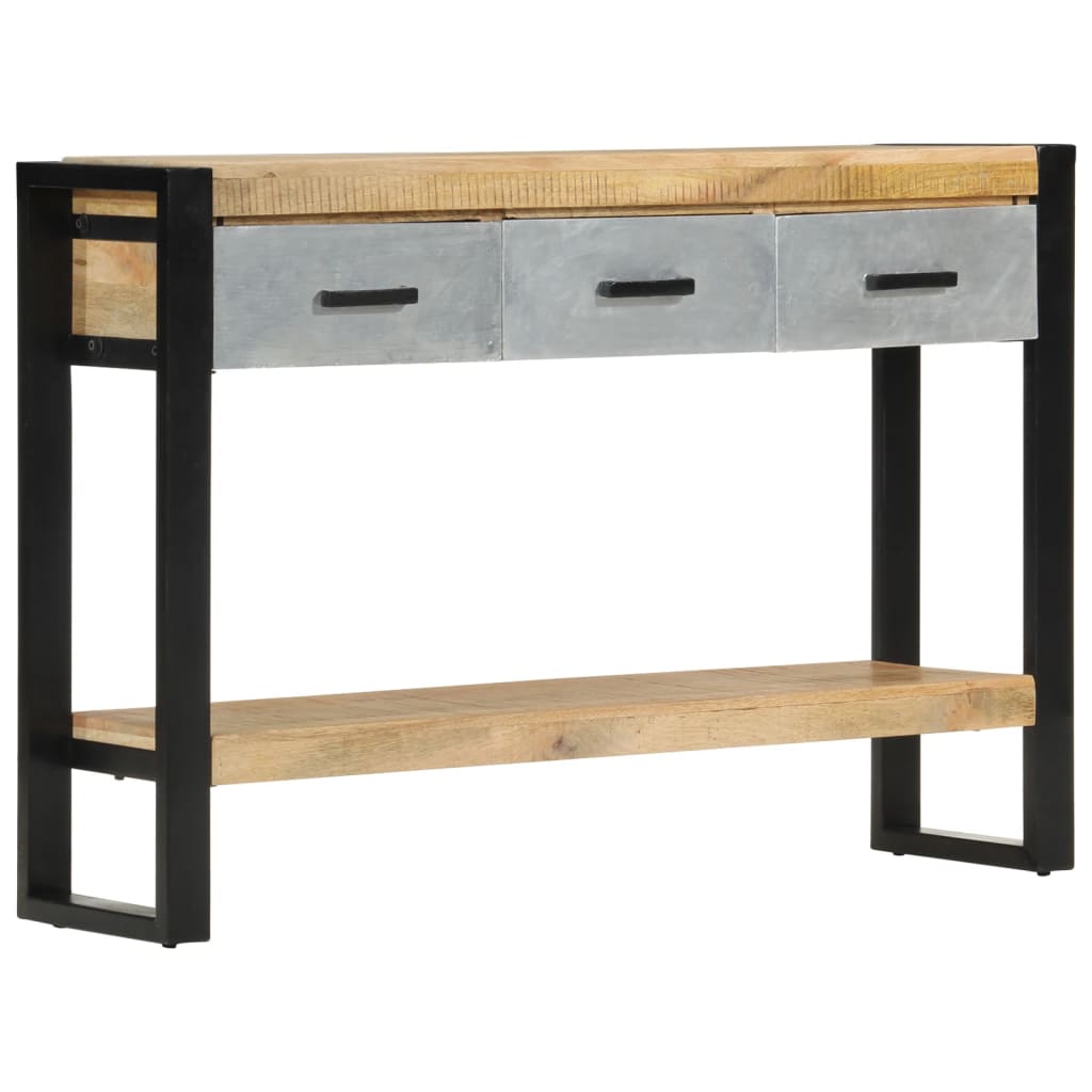 Konsolentisch 110x30x76 cm Raues Massivholz Mango - Pazzar.ch