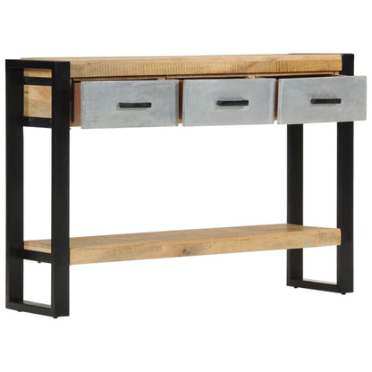 Konsolentisch 110x30x76 cm Raues Massivholz Mango - Pazzar.ch