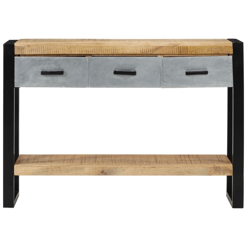 Konsolentisch 110x30x76 cm Raues Massivholz Mango - Pazzar.ch