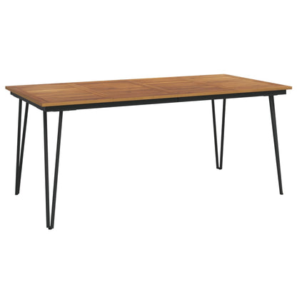 Gartentisch Haarnadel-Tischbeine 180x90x75 cm Akazie Massivholz - Pazzar.ch