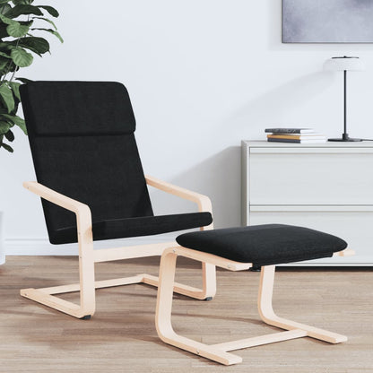 Fußhocker Schwarz 51x41x40 cm Stoff - Pazzar.ch