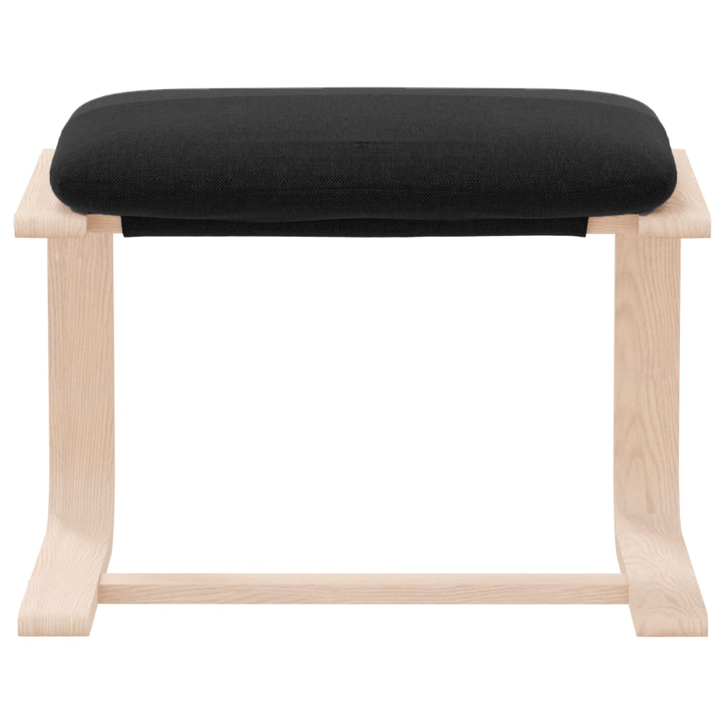 Fußhocker Schwarz 51x41x40 cm Stoff - Pazzar.ch