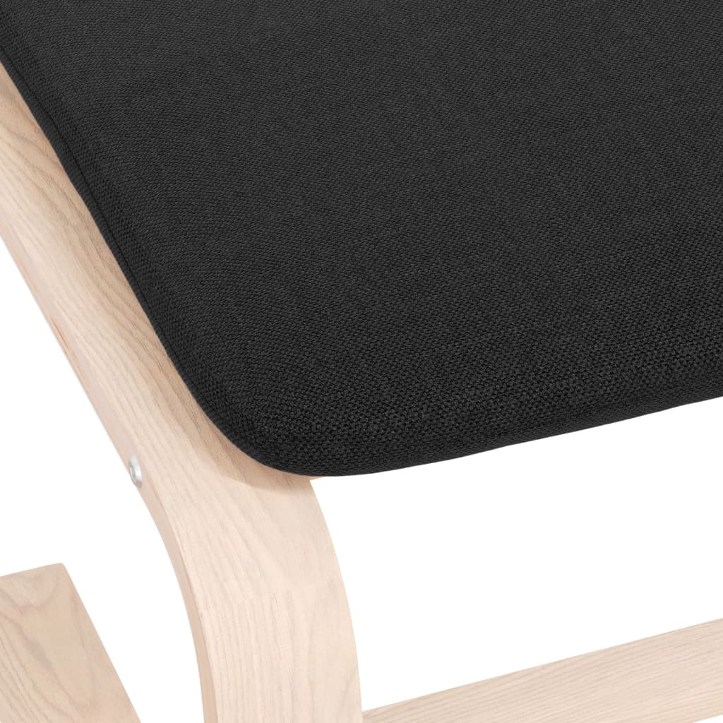 Fußhocker Schwarz 51x41x40 cm Stoff - Pazzar.ch