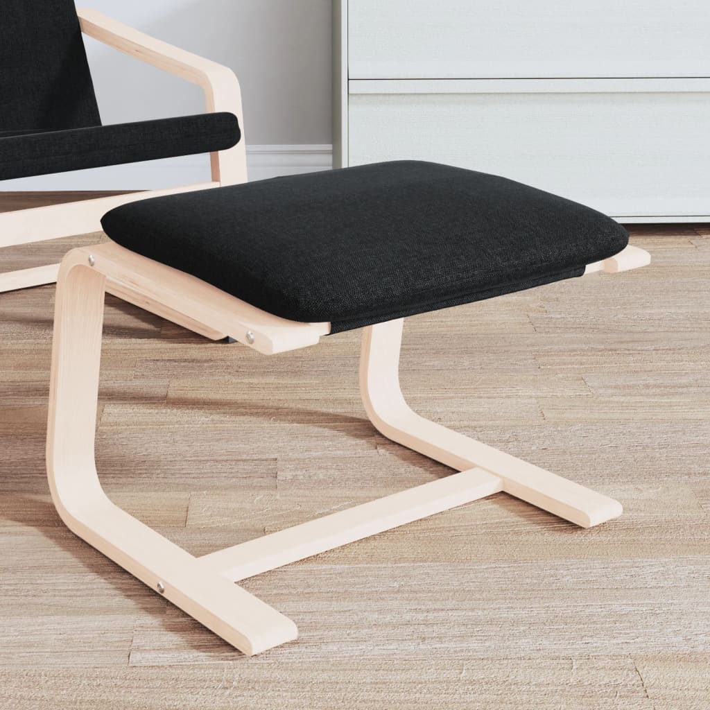 Fußhocker Schwarz 51x41x40 cm Stoff - Pazzar.ch