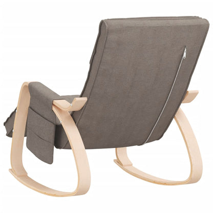 Schaukelstuhl Taupe Stoff - Pazzar.ch