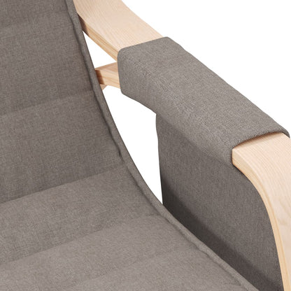 Schaukelstuhl Taupe Stoff - Pazzar.ch