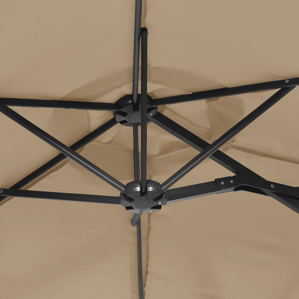 Doppelsonnenschirm Taupe 316x240 cm - Pazzar.ch