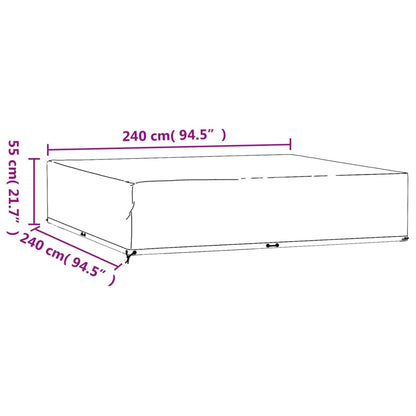 Gartenmöbel-Abdeckung 16 Ösen 240x240x55 cm Quadratisch - Pazzar.ch