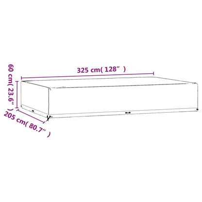Gartenmöbel-Abdeckung 16 Ösen 325x205x60 cm Rechteckig - Pazzar.ch