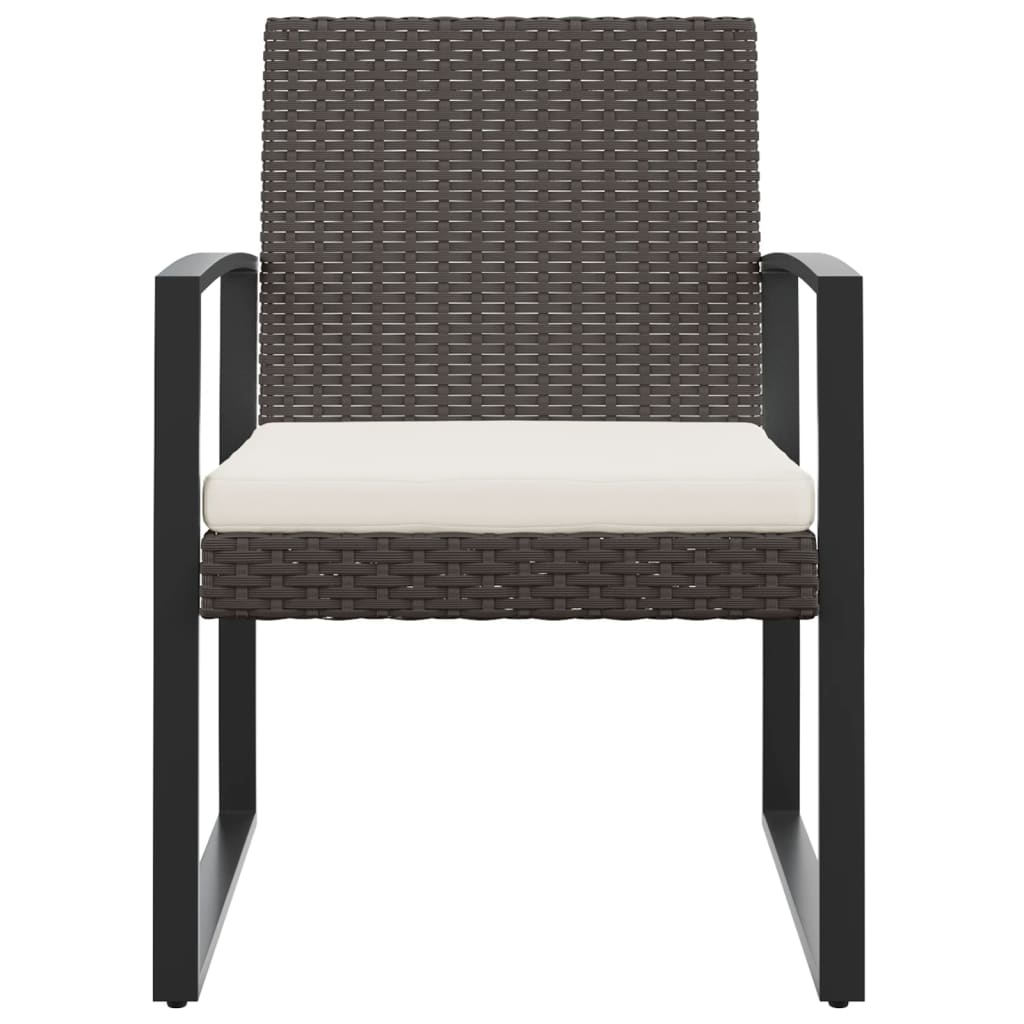 Garten-Esszimmerstühle 2 Stk. Schwarz PP-Rattan - Pazzar.ch