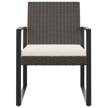 Garten-Esszimmerstühle 2 Stk. Schwarz PP-Rattan - Pazzar.ch