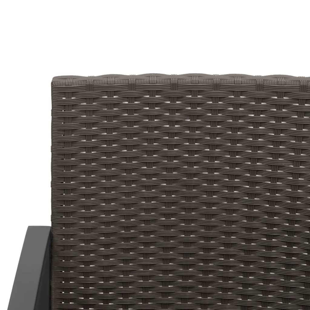 Garten-Esszimmerstühle 2 Stk. Schwarz PP-Rattan - Pazzar.ch