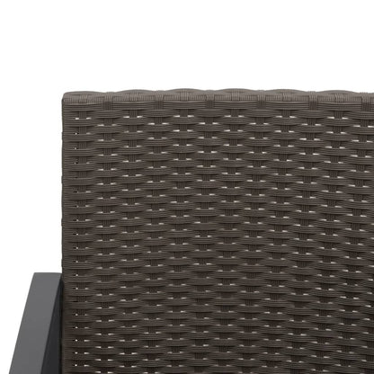 Garten-Esszimmerstühle 2 Stk. Schwarz PP-Rattan - Pazzar.ch