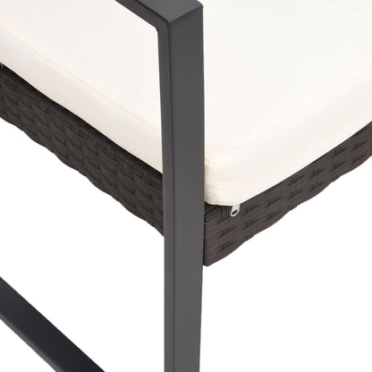 Gartenbank 2-Sitzer mit Kissen Braun PP-Rattan - Pazzar.ch