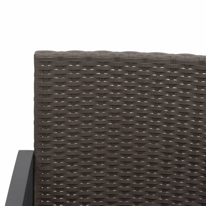 Gartenbank 2-Sitzer mit Kissen Braun PP-Rattan - Pazzar.ch