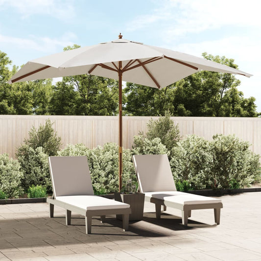 Sonnenschirm mit Holzmast Sandfarben 300x300x273 cm - Pazzar.ch