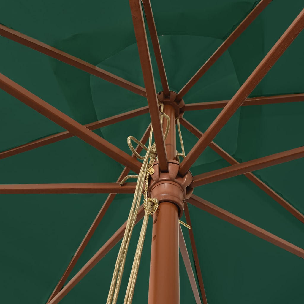 Sonnenschirm mit Holzmast Grün 300x300x273 cm - Pazzar.ch