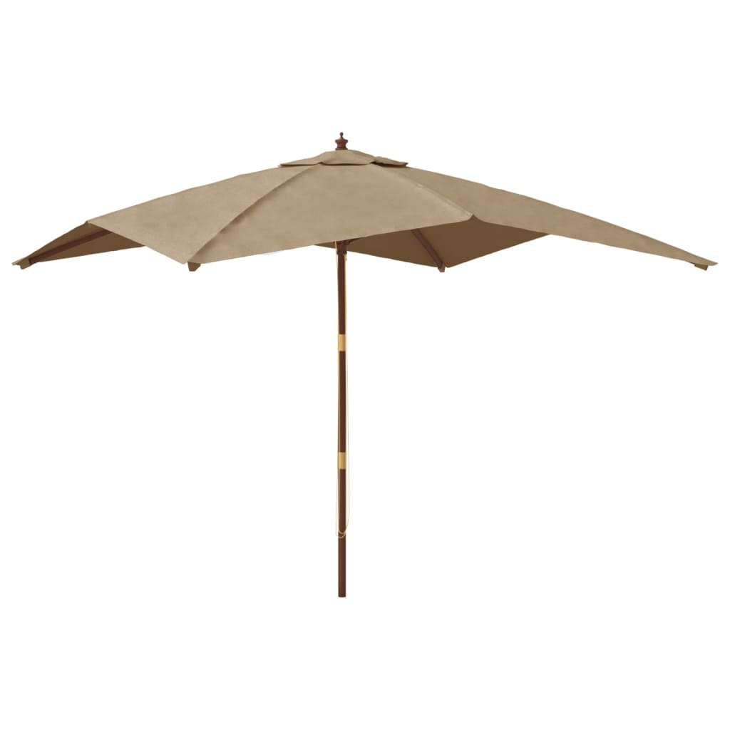Sonnenschirm mit Holzmast Taupe 300x300x273 cm - Pazzar.ch