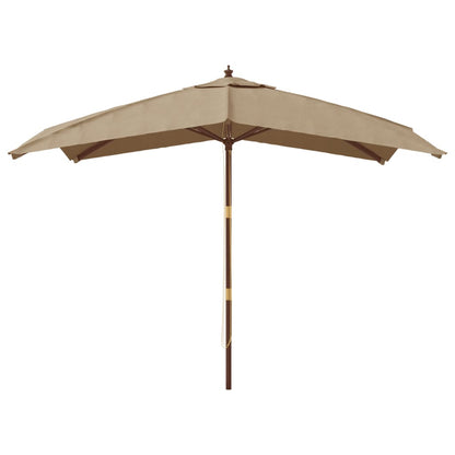 Sonnenschirm mit Holzmast Taupe 300x300x273 cm - Pazzar.ch
