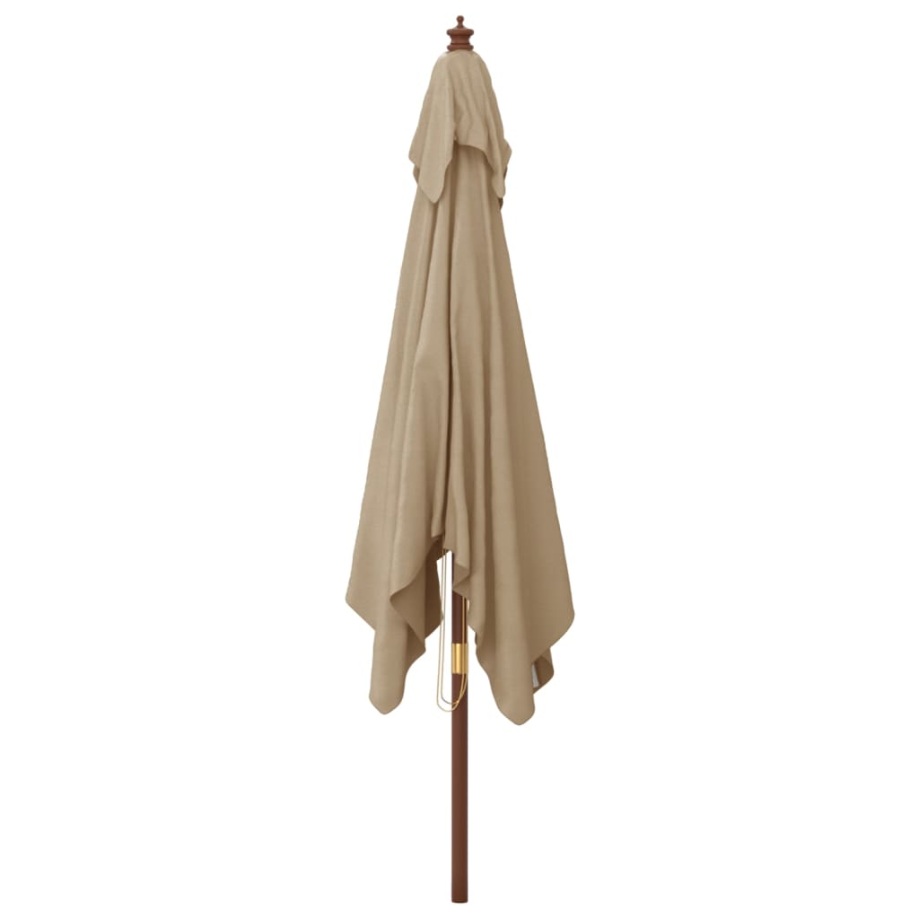Sonnenschirm mit Holzmast Taupe 300x300x273 cm - Pazzar.ch
