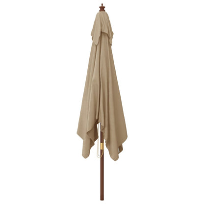 Sonnenschirm mit Holzmast Taupe 300x300x273 cm - Pazzar.ch