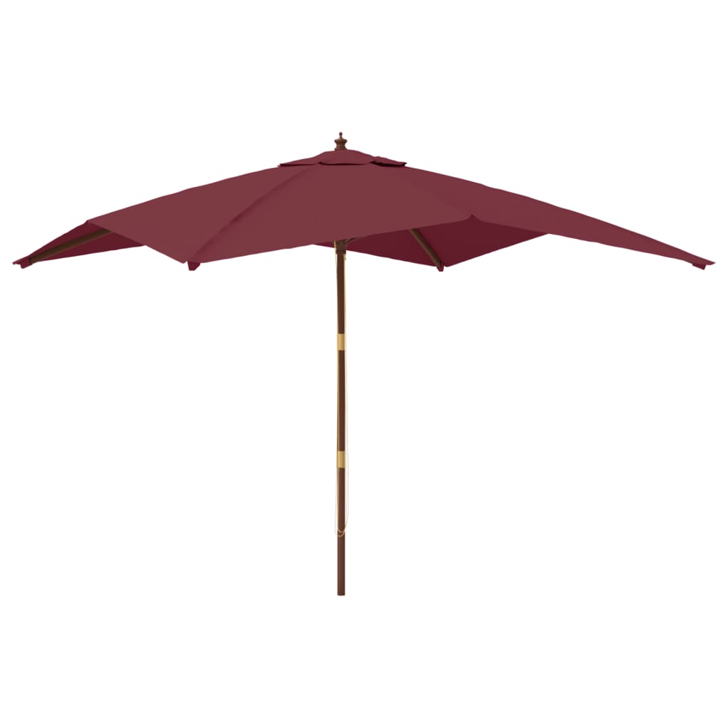 Sonnenschirm mit Holzmast Bordeauxrot 300x300x273 cm - Pazzar.ch