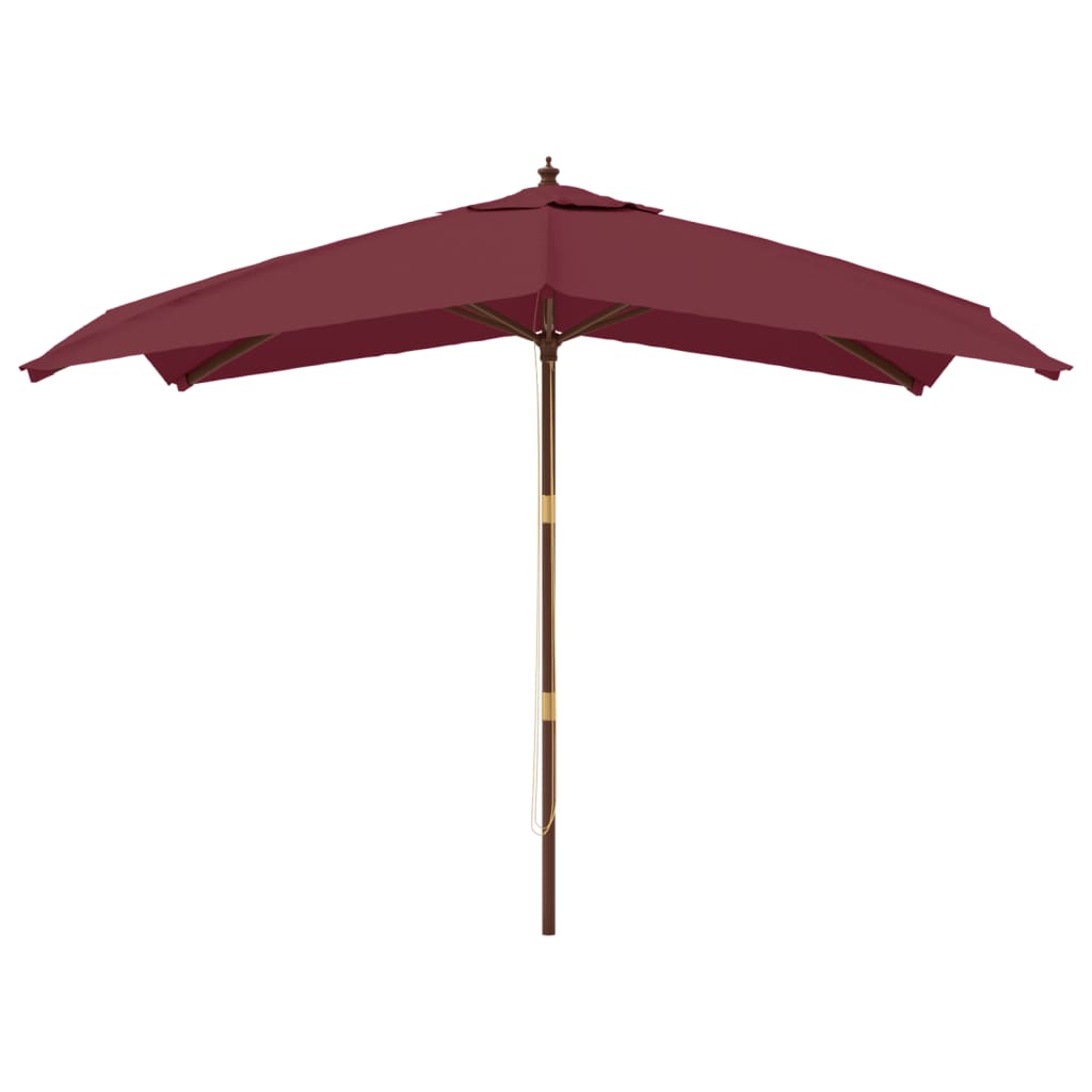Sonnenschirm mit Holzmast Bordeauxrot 300x300x273 cm - Pazzar.ch